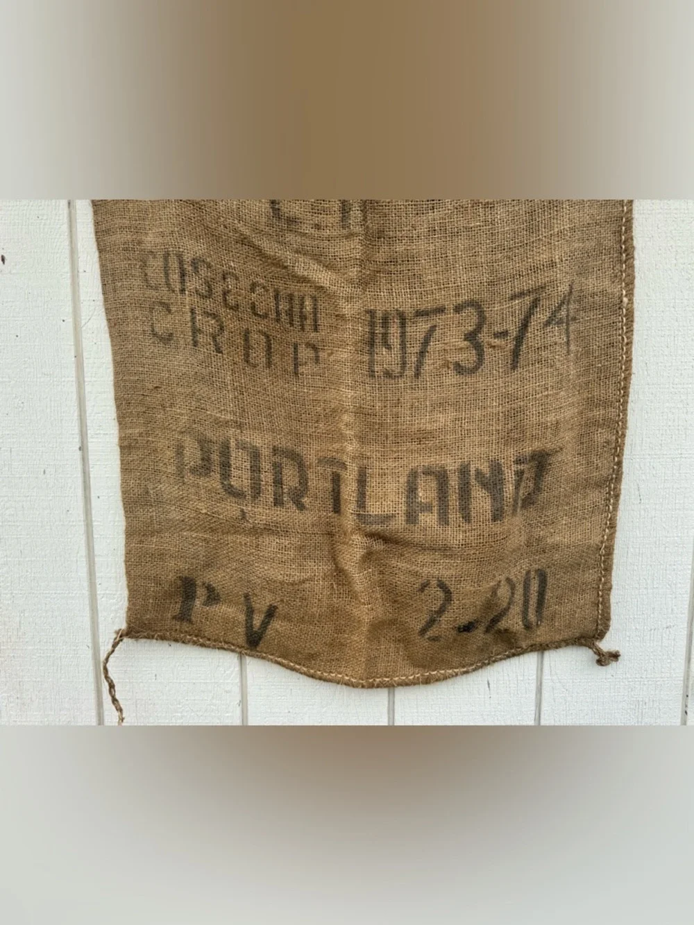Large El Salvador Coffee Burlap Sack - 24”x3’3”